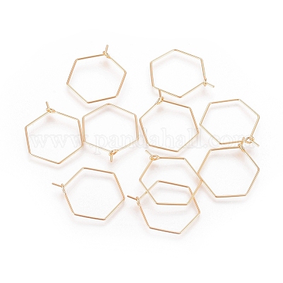 Латунные крючки для сережек X-KK-T038-424A-G-1