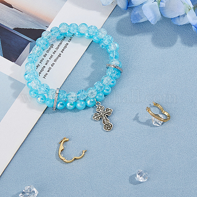 4 шт. 2-цветные латунные застежки-крутилки с микропаве из прозрачного кубического циркония KK-HS0001-22-1