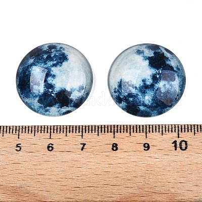 Кабошоны из флуоресцентного стекла GGLA-T004-12B-1