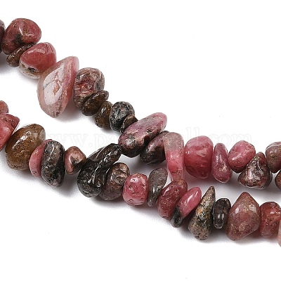 Природные родонит бисер нитей G-F328-23-1