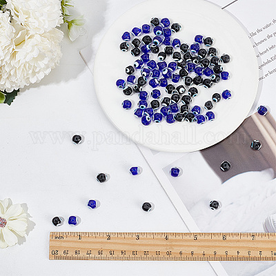 1 нить бусины лэмпворк ручной работы от сглаза LAMP-DR0001-01B-1