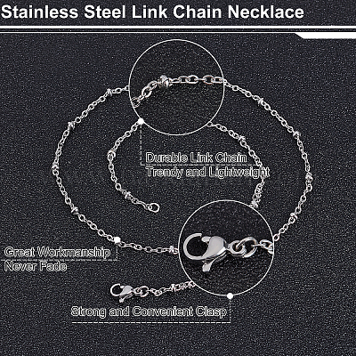 Ожерелья-спутнички из нержавеющей стали 304 NJEW-UN0001-20-1