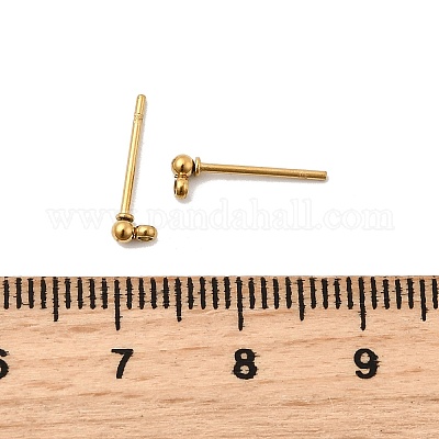 Фурнитура для сережек-гвоздиков с шариковым штифтом из нержавеющей стали 304 STAS-Z035-01G01-F-1