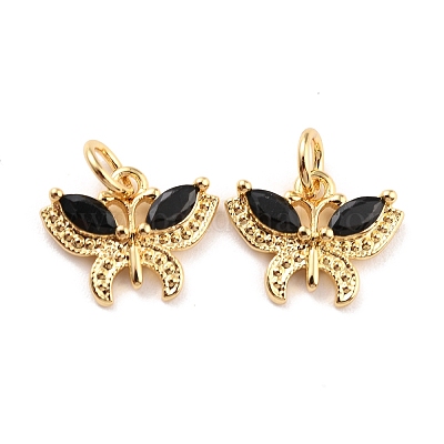 Настоящие 18k позолоченные латунные микро pave кубические циркониевые подвески ZIRC-Z023-05E-1