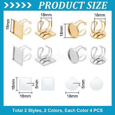 16 шт. 6 набора колец для манжет из нержавеющей стали 304 STAS-UN0024-44-1