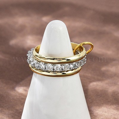 Латунные микро проложить пальцев кольца кубического циркония RJEW-D325-01PG-03-1