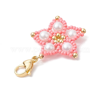 Подвесные украшения из стеклянных бусин HJEW-MZ00170-03-1