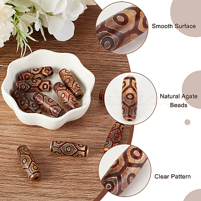 1 нить тибетских бусин Дзи G-NB0004-08-1