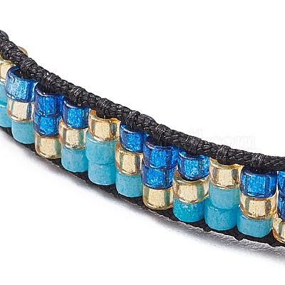 2шт. браслеты из стеклянных бусин ручной работы для женщин BJEW-MZ00158-1