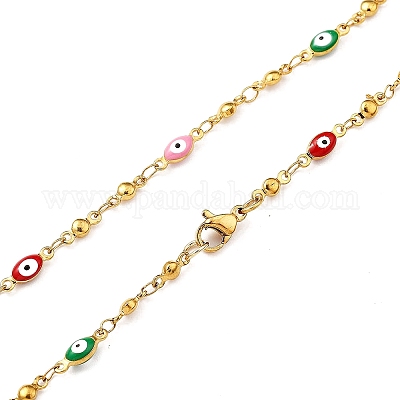 Бусины-четки унисекс из нержавеющей стали 304 NJEW-L457-002G-1