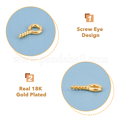 200 шт. латунный винт с ушком для штифта KK-HY0003-40-1