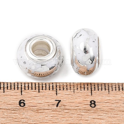 Европейские бусины-рондель из непрозрачной смолы RESI-Z046-03-1