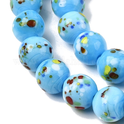 Бусы лэмпворк ручной работы&nbsp;LAMP-H071-01B-08-1