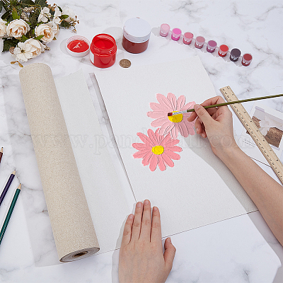 Рулон льняного холста средней зернистости для живописи OFST-WH0816-006-1