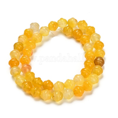 Нити бусин из натурального желтого агата (окрашенного и нагретого) G-G203-02A-1