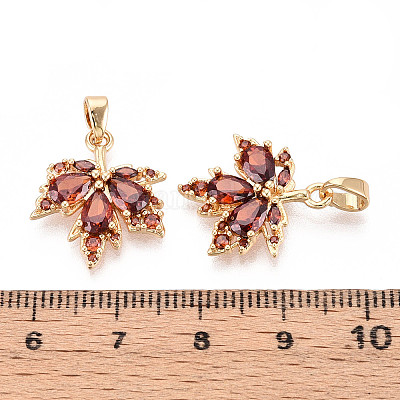 Латунные микро проложить кубического циркония подвески KK-CJC0015-19G-03-1