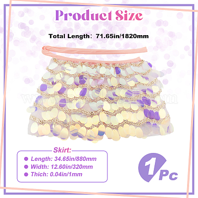 Поясной ремень из сплава в виде каплевидной формы AJEW-WH20008-13B-1