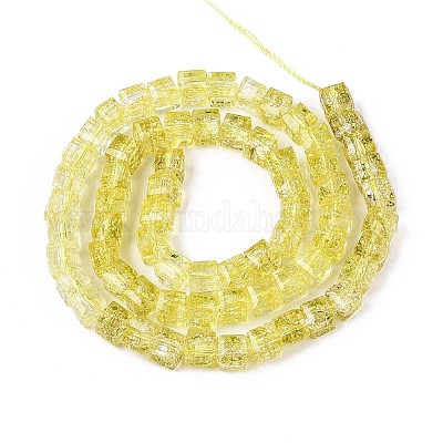 Хрустящие прозрачные стеклянные бусины нити GLAA-N062-6mm-05-1