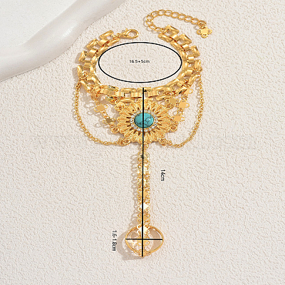 Браслеты из богемного сплава с цветочными звеньями для женщин NH6522-1