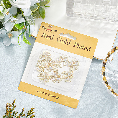 8шт латунные подвески с микропаве и кубическим цирконием KK-BBC0020-49-1