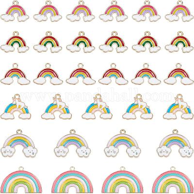 Подвески из сплава эмали 60шт 6 стиля&nbsp;ENAM-NB0001-53-1