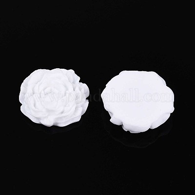 Кабошоны из непрозрачной смолы в виде цветка CRES-T025-28C-02-1