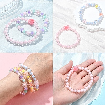 496шт 12 стиля прозрачные акриловые бусины OACR-YW0002-01-1