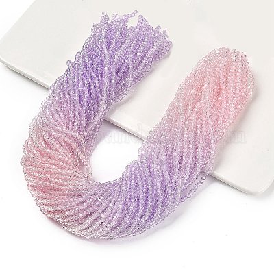 Прозрачные окрашенные стеклянные бусины DGLA-A034-T2mm-A05-1