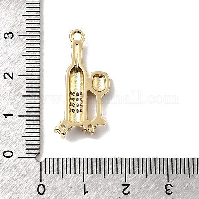 Латунные микро проложить кубического циркония подвески KK-H089-30G-03-1