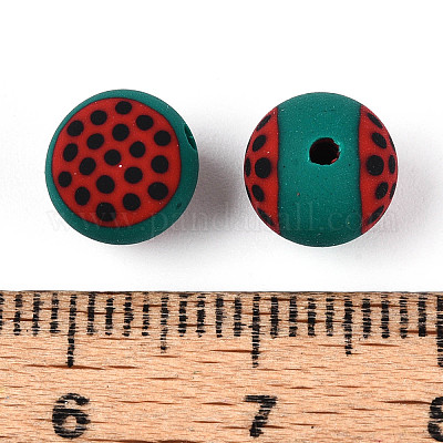 Бусины из полимерной глины ручной работы на фруктовой тематике CLAY-T022-04I-1