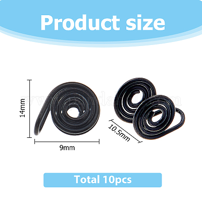 10 шт. серьги-манжеты из нержавеющей стали со спиральной накладкой&nbsp;EJEW-HS0001-03EB-1