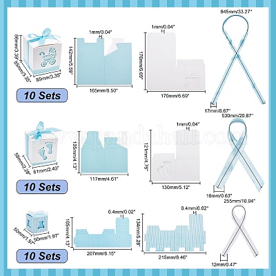 30 комплект подарочной коробки из 3-х видов бумаги CON-PH0002-60-1