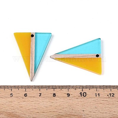 Прозрачные подвески из смолы и дерева RESI-T057-76-1