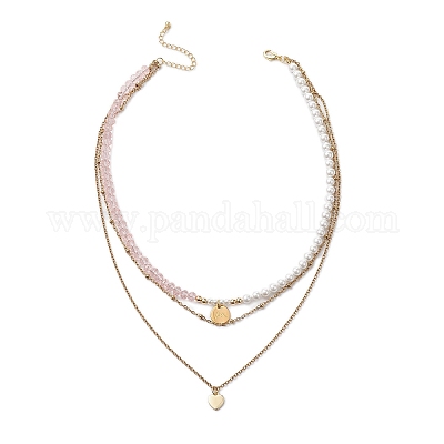 Оболочки жемчужные ожерелья NJEW-JN04893-1