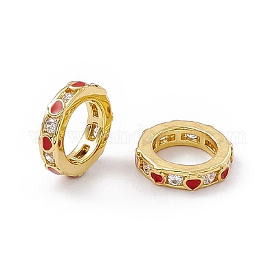 Покрытие стойки латунь эмаль кубический цирконий соединительные кольца KK-M231-25G-C-1