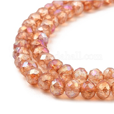 Нити стеклянных бусин с имитацией нефрита GLAA-P058-01B-06-1