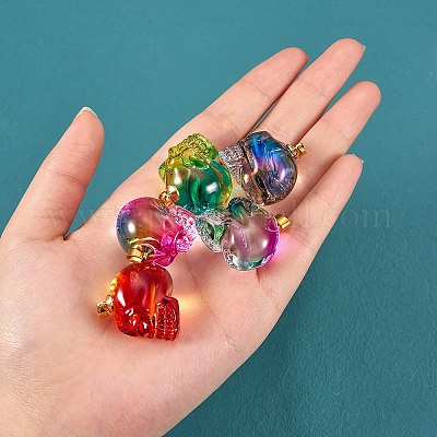 5шт 5 цветные гальванические стеклянные подвески k9 EGLA-SZ0001-33-1