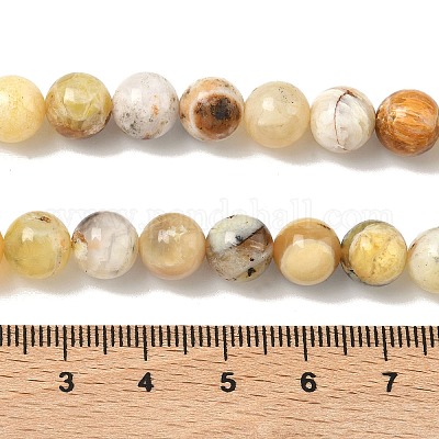Природные желтые опал бусины пряди&nbsp;G-I213-18-8mm-1
