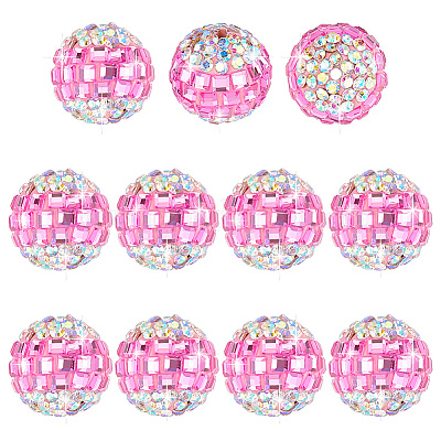 12 шт. бусины из полимерной глины со стразами RB-PH0001-46-1