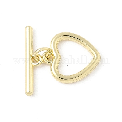 Застежки-тоглы из сплава в форме сердца FIND-B047-22G-1