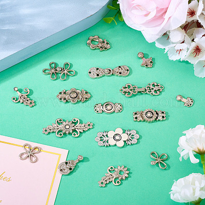 16 пара 8-х стильных регулируемых джинсовых булавок из сплава DIY-TA0013-01P-1