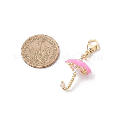 Зонтик ручной работы стеклянные бусины и акриловые подвески наборы украшений HJEW-MZ00280-1