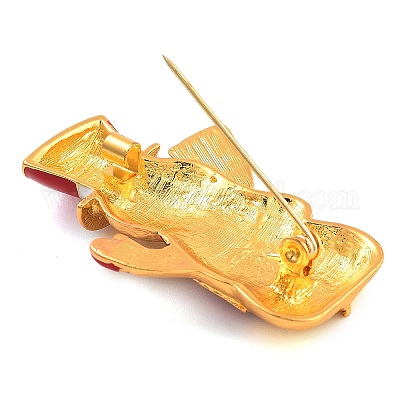 Рождественская тема броши из сплава с эмалью JEWB-S022-05B-G-1