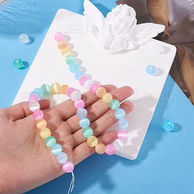 1 нить бусины из натурального селенита&nbsp;G-TA0002-88A-1