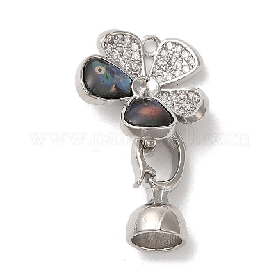 Цветок латунь микропаве из кубического циркония KK-A227-32P-1