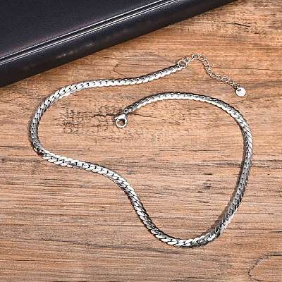 Ожерелья из кубинских звеньев из нержавеющей стали PW-WGE1B56-01-1