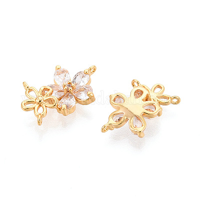 Компоненты люстры из латуни с микропаве из прозрачного кубического циркония звенья KK-N263-45G-1