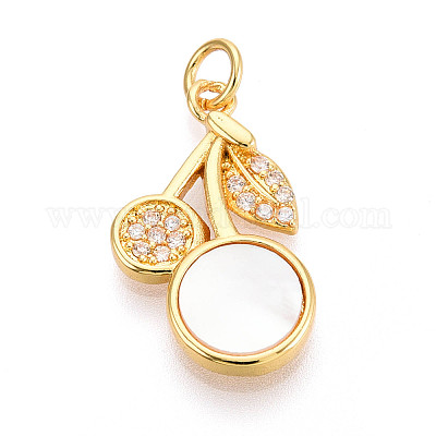 Латунные микропаве прозрачные подвески с фианитом KK-N268-80G-1