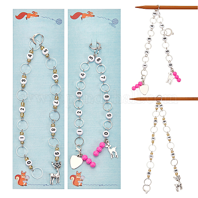 Цепочки для вязания рядов из стеклянных и акриловых бисера HJEW-NB00079-1