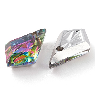 Подвески из тисненого стекла со стразами GLAA-J101-01A-001VO-1